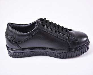 Мъжки спортни   обувки естествена кожа черни