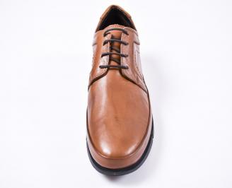 Мъжки ежедневни  обувки естествена кожа кафяви