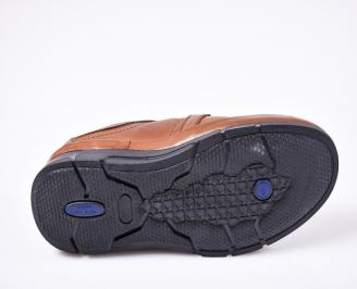 Мъжки ежедневни  обувки естествена кожа кафяви