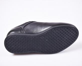 Мъжки спортно елегантни  обувки естествена кожа черни