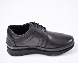 Мъжки ежедневни  обувки естествена кожа черни
