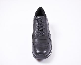 Мъжки спортни  обувки естествена кожа черни