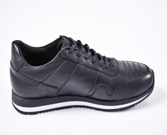 Мъжки спортни  обувки естествена кожа черни 3