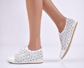 Дамски  обувки  естествена кожа бели