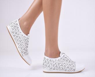 Дамски  обувки  естествена кожа бели