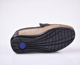 Мъжки спортно елегантни обувки естествен велур бежови