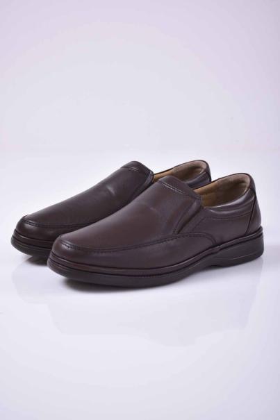 Мъжки ежедневни обувки естествена кожа кафяви