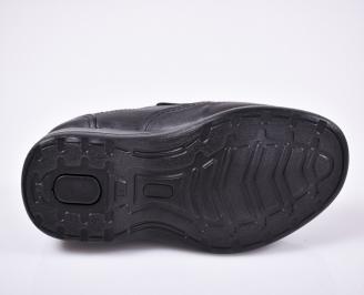 Мъжки ежедневни обувки естествена кожа черни