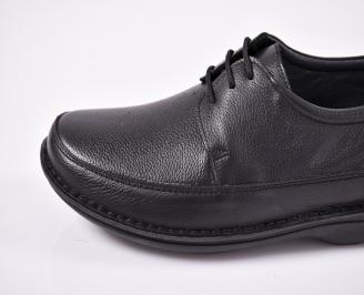 Мъжки ежедневни обувки -Гигант естествена кожа черни