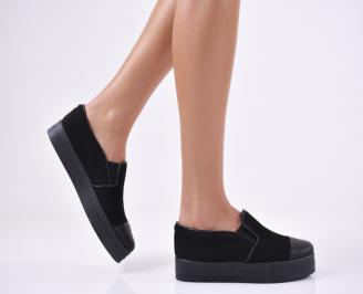 Дамски  обувки  еко велур черни