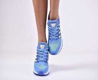Дамски маратонки  текстил сини