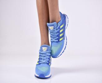 Дамски маратонки  текстил сини
