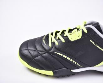 Футболни обувки  от еко кожа черни