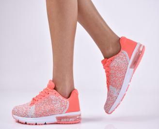 Дамски спортни  обувки текстил  розови