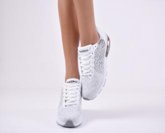 Дамски спортни  обувки текстил бели