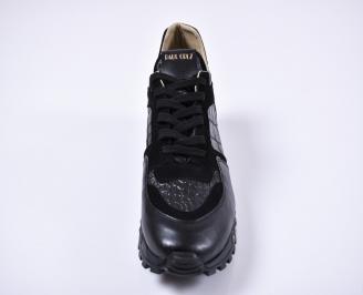 Мъжки спортни обувки еко кожа черни