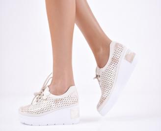 Дамски  обувки естествена кожа бежови