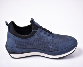 Мъжки спортно елегантни обувки сини 3
