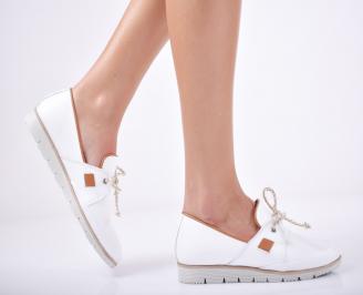 Дамски  обувки естествена кожа бели