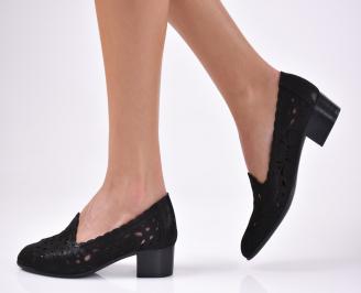 Дамски ежедневни обувки естествена кожа черни