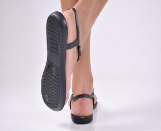 Дамски равни  сандали черни