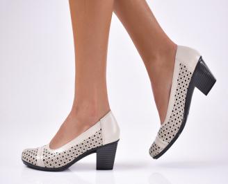 Дамски  обувки естествена кожа бежови