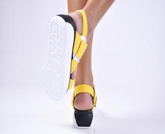 Дамски сандали  жълти