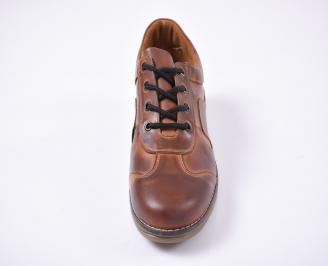 Мъжки  обувки естествена кожа кафяви