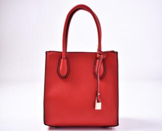 Дамска чанта еко кожа червена