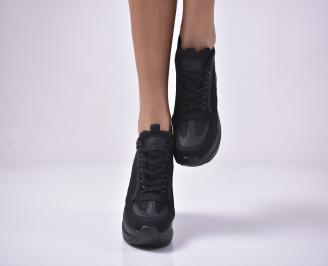 Дамски обувки на платформа черни