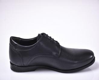 Мъжки официални обувки естествена кожа черни 3