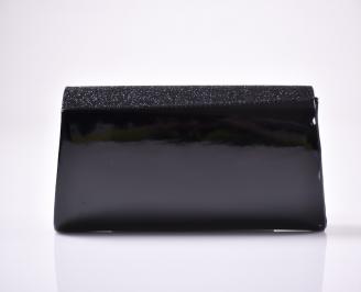 Абитуриентска чанта текстил/ситен брокат черна