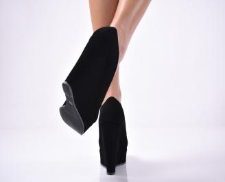 Дамски  обувки на платформа  черни EOBUVKIBG