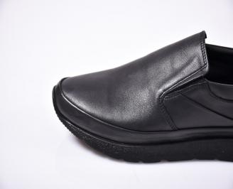 Мъжки ежедневки обувки естествена кожа черни