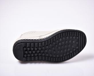 Мъжки спортно елегантни обувки  естествена кожа бежови