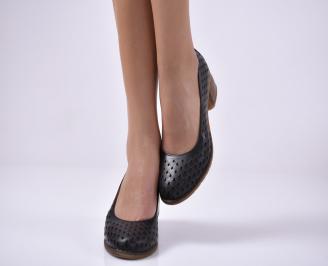 Дамски ежедневни обувки естествена кожа черен