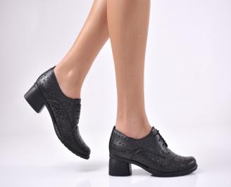 Дамски ежедневни обувки естествена кожа черен