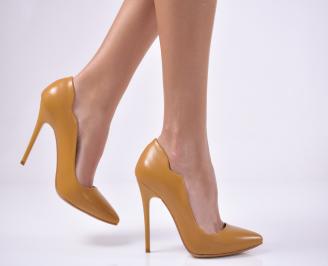 Дамски елегантни обувки  жълти EOBUVKIBG