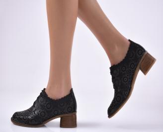 Дамски ежедневни обувки естествена кожа черни