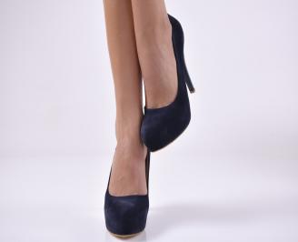Дамски елегантни обувки  тъмно сини EOBUVKIBG