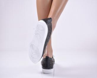Дамски ежедневни обувки естествена кожа черни EOBUVKIBG 3