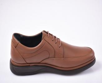 Мъжки ежедневки обувки естествена кожа кафяви. 3