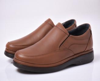Мъжки ежедневки обувки естествена кожа кафяви.