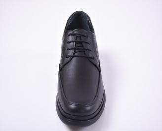 Мъжки ежедневки обувки естествена кожа черни.