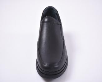 Мъжки ежедневки обувки естествена кожа черни.