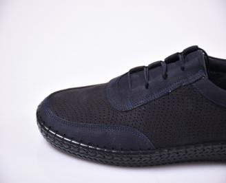 Мъжки ежедневки обувки естествен набук сини.