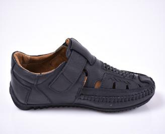 Мъжки сандали естествена кожа черни 3