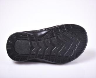 Мъжки чехли естествена кожа черни