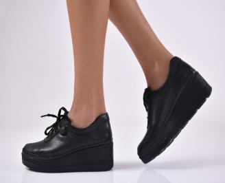 Дамски  обувки естествена кожа черни.