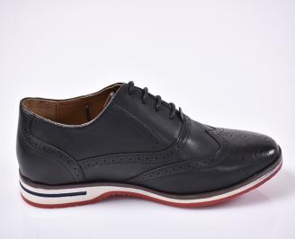 Мъжки спортно елегантни обувки черни 3